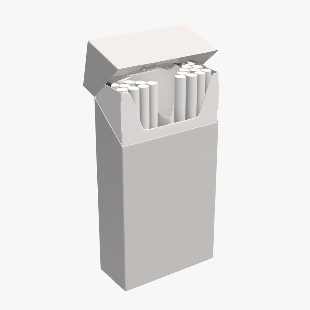 Cigarettes Super Slim Pack Opened Modelo 3D