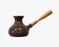 Coffee Pot With Wooden Handle 3D модель