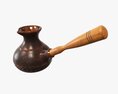 Coffee Pot With Wooden Handle Modello 3D