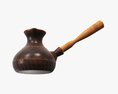 Coffee Pot With Wooden Handle 3d model
