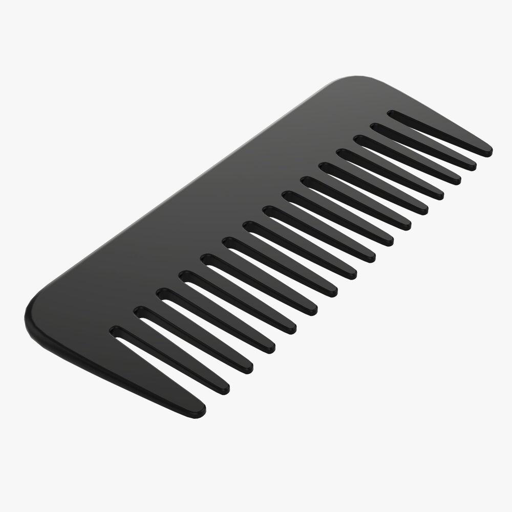 Hair Comb Plastic Type 1 Modello 3D