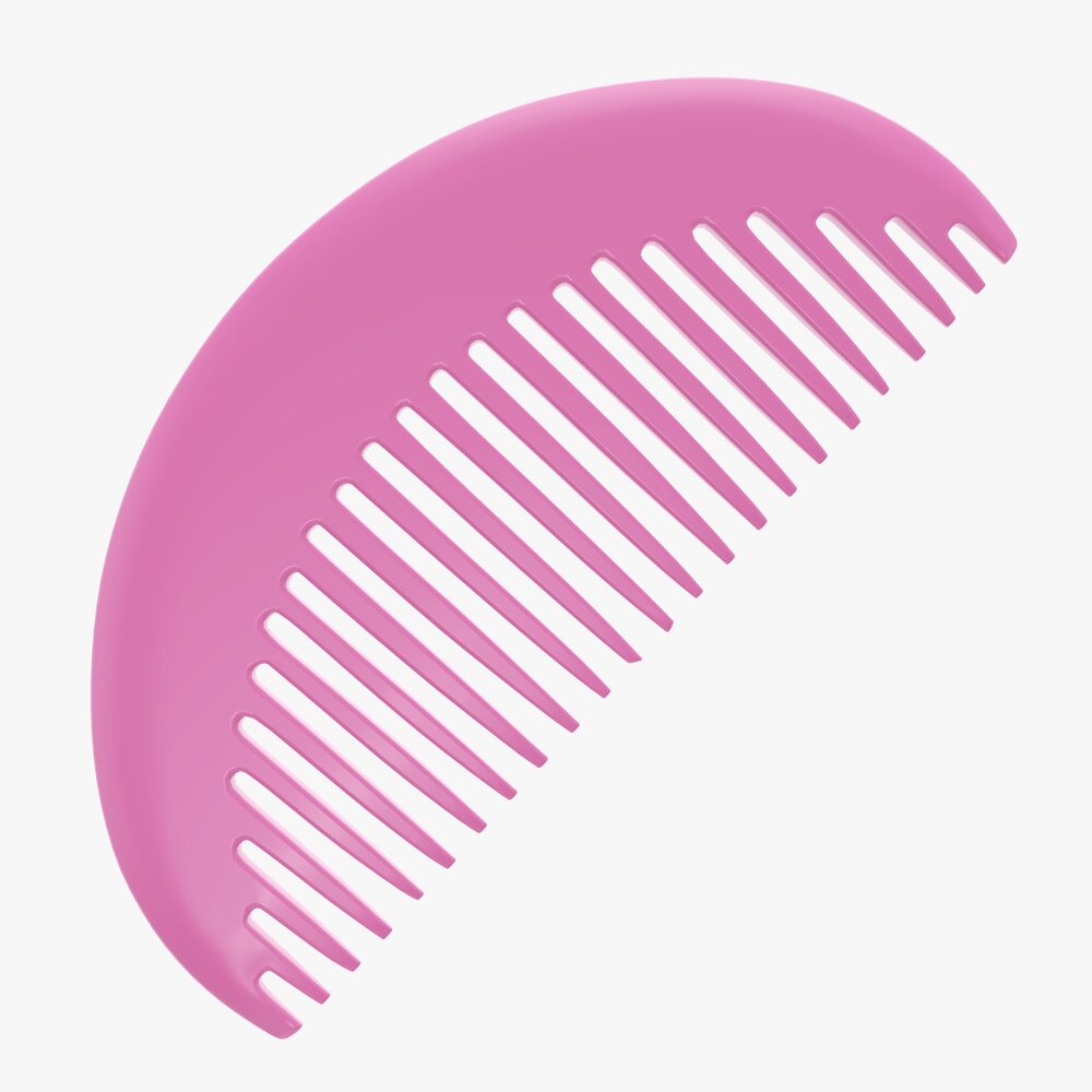 Hair Comb Plastic Type 2 3D-Modell