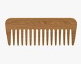 Hair Comb Wooden Type 1 Modelo 3D