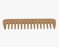 Hair Comb Wooden Type 1 Modello 3D