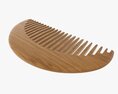 Hair Comb Wooden Type 2 3D модель