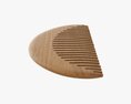 Hair Comb Wooden Type 2 3D модель