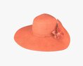 Floppy Summer Female Woman Hat Orange 3D модель