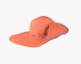 Floppy Summer Female Woman Hat Orange 3d model