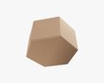 Hexagonal Paper Box Packaging Closed 01 Corrugated Cardboard Modèle 3d