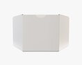 Hexagonal Paper Box Packaging Closed 01 Corrugated Cardboard White Modello 3D
