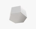Hexagonal Paper Box Packaging Closed 01 Corrugated Cardboard White Modelo 3D