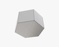 Hexagonal Paper Box Packaging Closed 01 Corrugated Cardboard White 3Dモデル