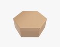 Hexagonal Paper Box Packaging Closed 02 Corrugated Cardboard 3Dモデル