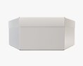 Hexagonal Paper Box Packaging Closed 02 Corrugated Cardboard White 3D模型