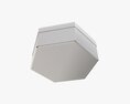 Hexagonal Paper Box Packaging Closed 02 Corrugated Cardboard White 3Dモデル