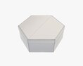 Hexagonal Paper Box Packaging Closed 02 Corrugated Cardboard White 3D-Modell