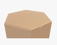 Hexagonal Paper Box Packaging Closed 03 Corrugated Cardboard 3D 모델 