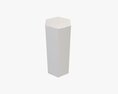 Hexagonal Paper Box Packaging Closed 03 Corrugated Cardboard White Modello 3D