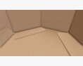 Hexagonal Paper Box Packaging Closed 03 Corrugated Cardboard White 3D 모델 