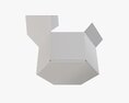 Hexagonal Paper Box Packaging Open 01 Corrugated Cardboard White 3D 모델 