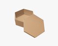 Hexagonal Paper Box Packaging Open 02 Corrugated Cardboard Modèle 3d