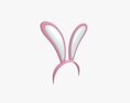 Headband Bunny Ears Pink Modelo 3D