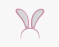 Headband Bunny Ears Pink Modelo 3d