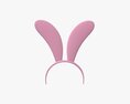 Headband Bunny Ears Pink 3D 모델 