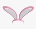 Headband Bunny Ears Pink 3D模型