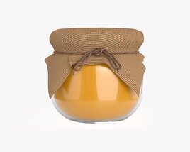 Honey Jar Small With Fabric 3D 모델 
