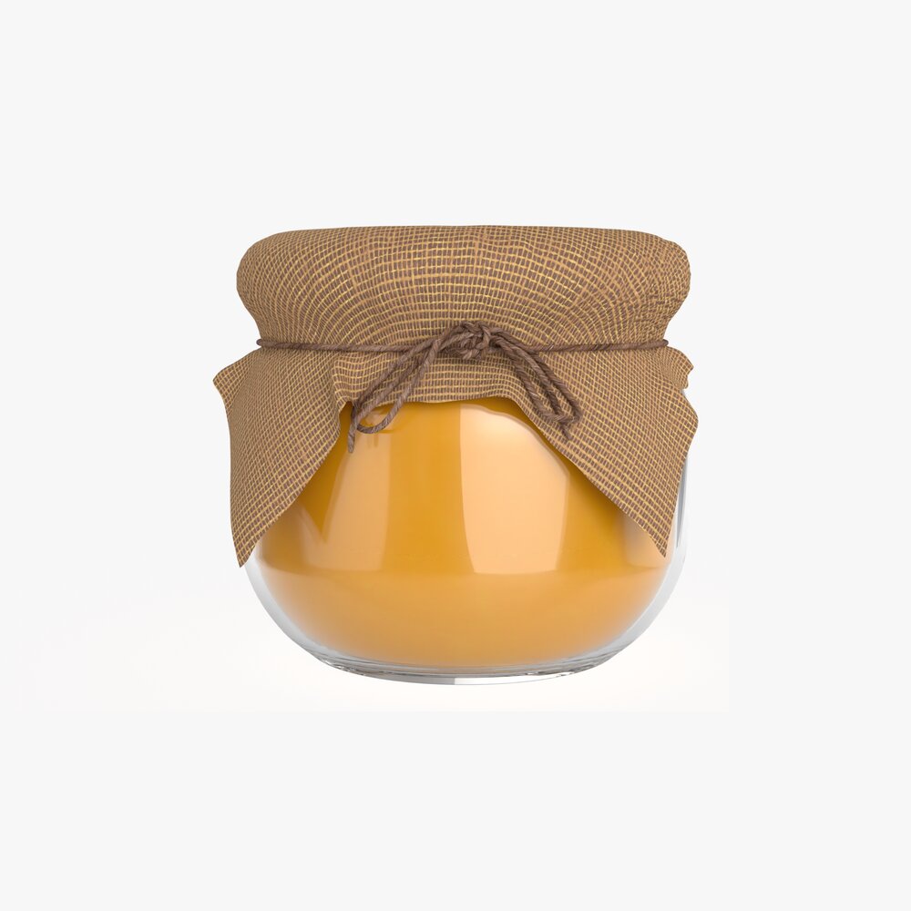 Honey Jar Small With Fabric Modello 3D