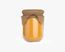 Honey Jar With Fabric 3D model