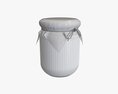 Honey Jar With Fabric Modello 3D
