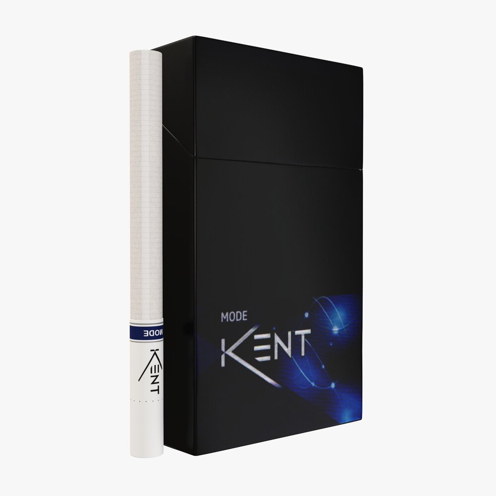 Kent Mode Cigarettes Slim Compact Pack Closed Modelo 3D