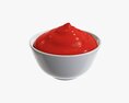 Ketchup Tomato Sauce In Bowl 3D 모델 