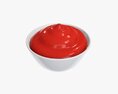 Ketchup Tomato Sauce In Bowl 3D-Modell