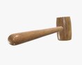 Meat Tenderizer Wooden Hammer 3D 모델 