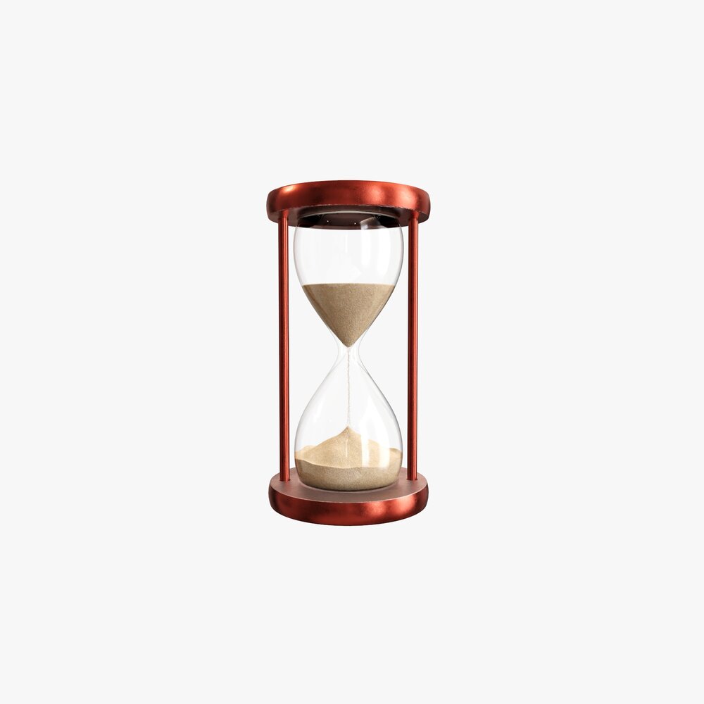 Sandglass Hourglass Egg Sand Timer Clock 01 3D модель