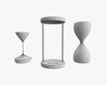 Sandglass Hourglass Egg Sand Timer Clock 01 3D 모델 