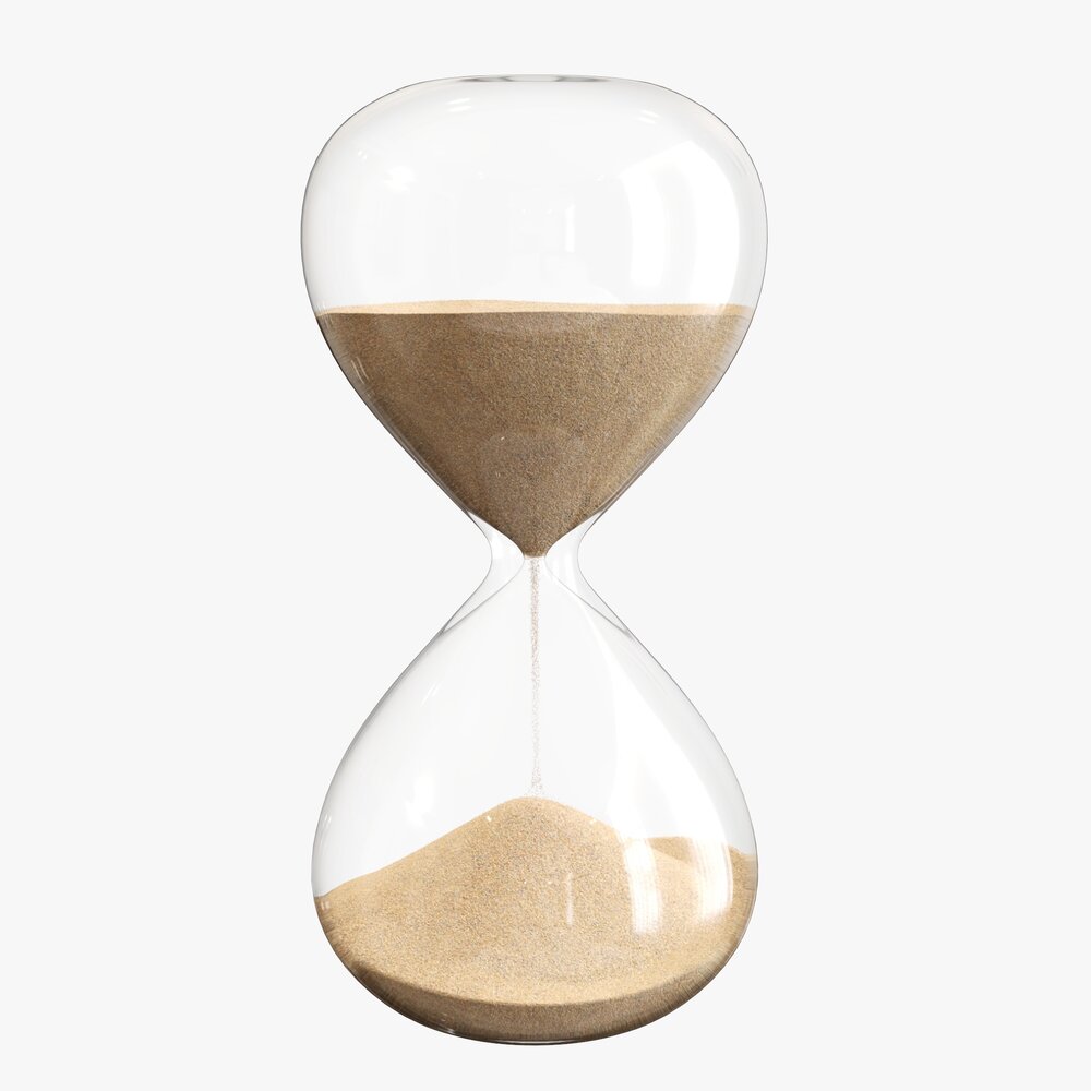 Sandglass Hourglass Egg Sand Timer Clock 02 3D model