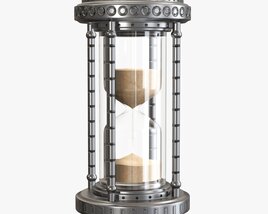 Sandglass Hourglass Egg Sand Timer Clock 07 3D model