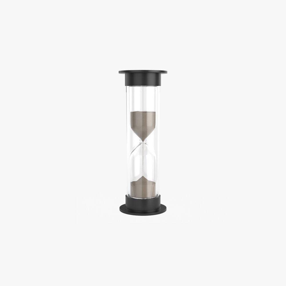 Sandglass Hourglass Egg Sand Timer Cylindrical Shape Small 3D 모델 