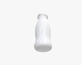 Small Plastic Yoghurt Bottle Closed Mock Up Modello 3D