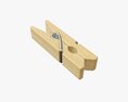 Wooden Clothes Peg Clothespin 3D-Modell