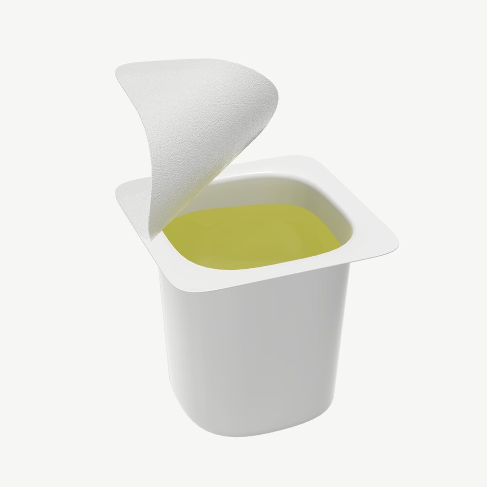Yogurt Small Opened 3D 모델 