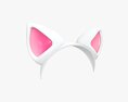 Headband Cat Ears White 3d model