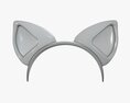 Headband Cat Ears White 3D модель