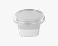 Yoghurt Plastic Box With Label 3Dモデル