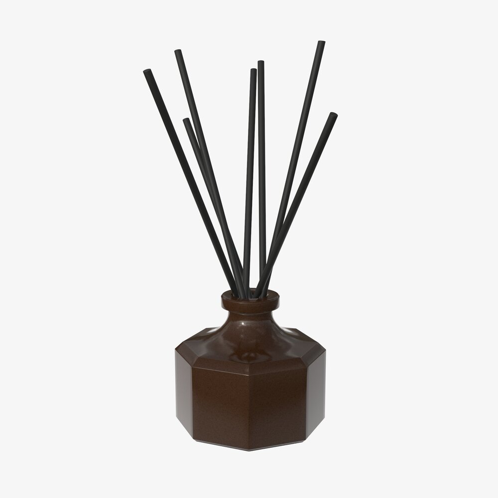 Air Refresher Bottle With Sticks 02 3d model