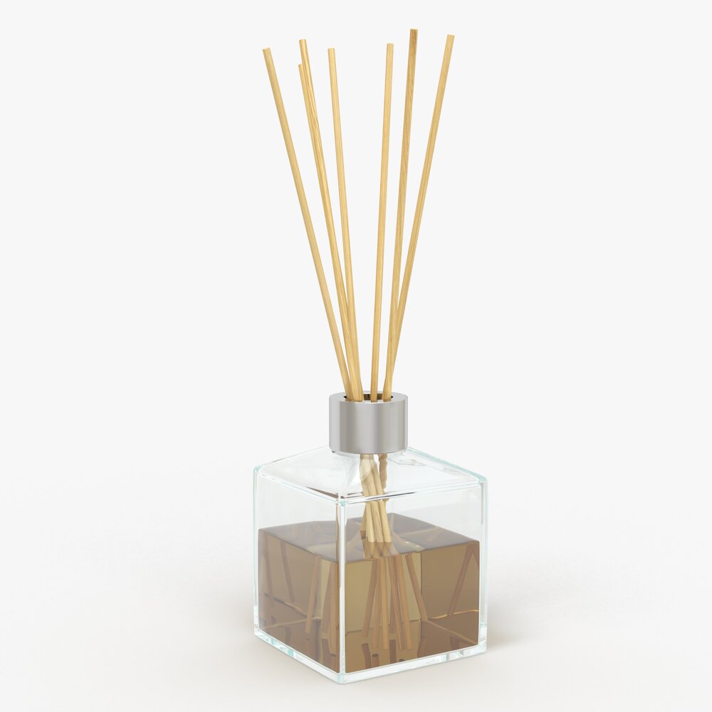 Air Refresher Bottle With Sticks 03 3D-Modell